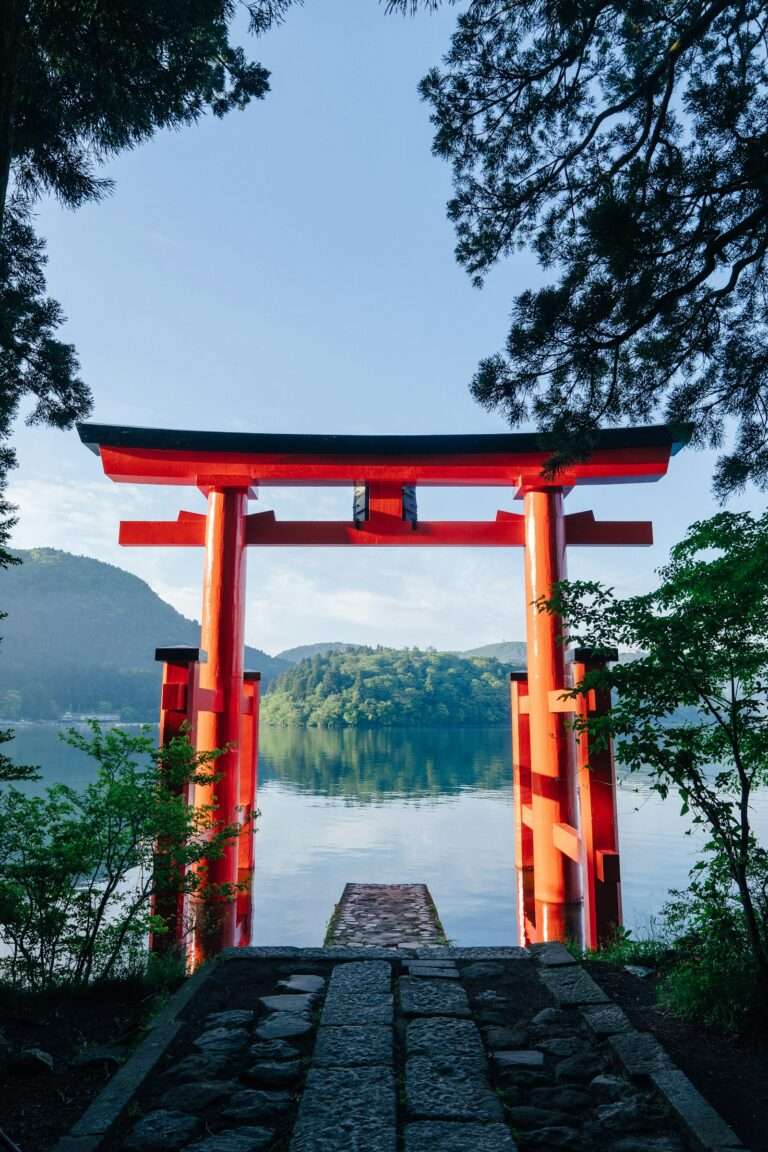 The Heiwa no Torii of Hakone Shrine on Lake Ashi