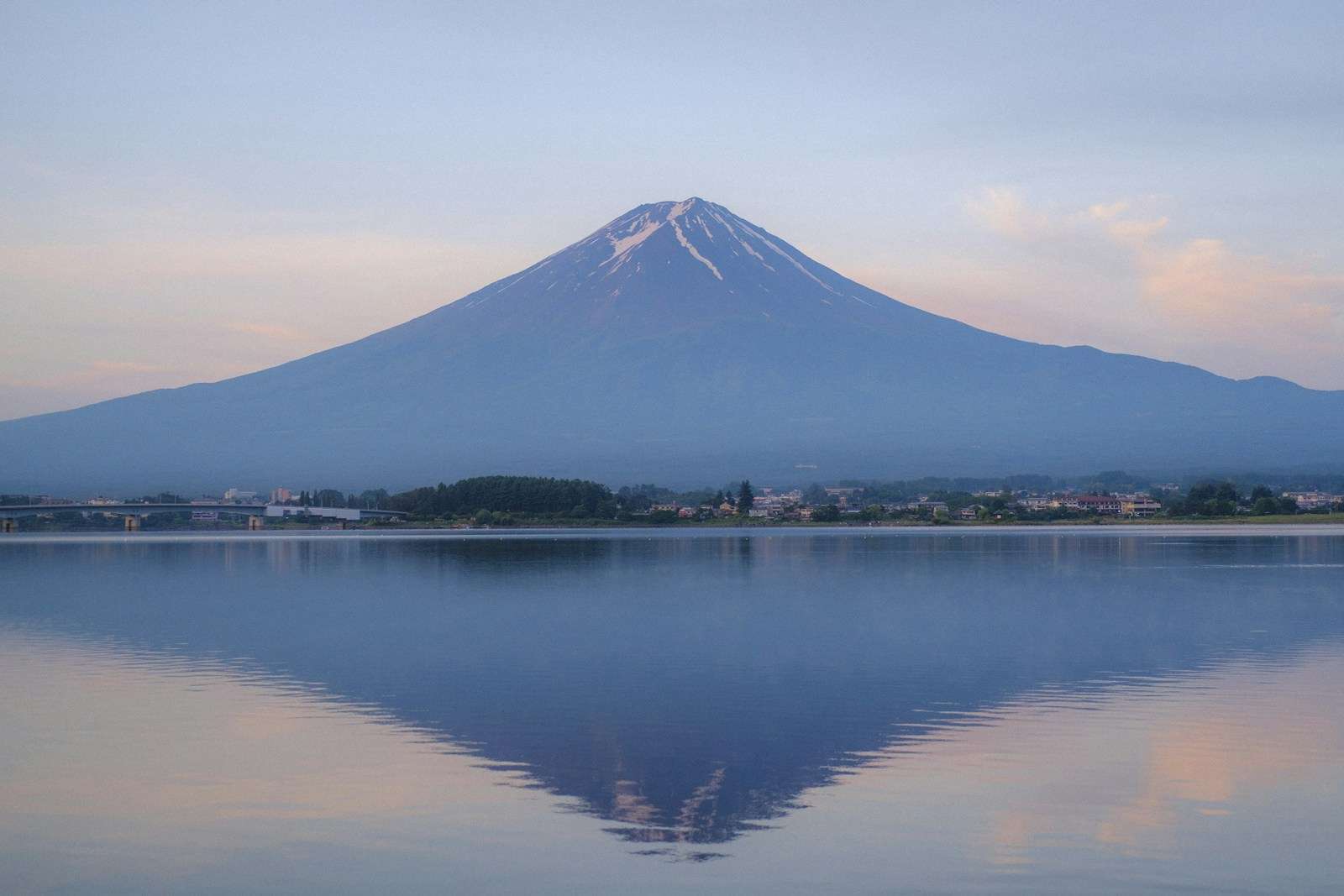Mount Fuji reflected in Lake Kawaguchi